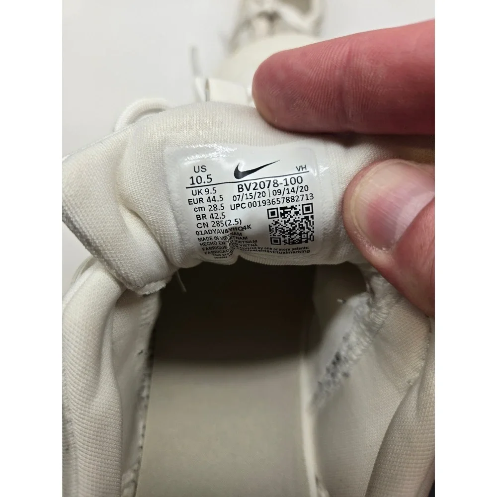 Nike SB Nyjah Free 2 Skate Shoes Mens 10.5 White BV2078-100 Signature Sneakers